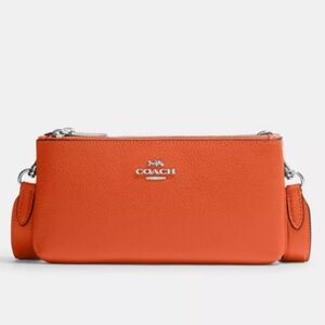 COACH Double Zip Crossbody Bag - orange